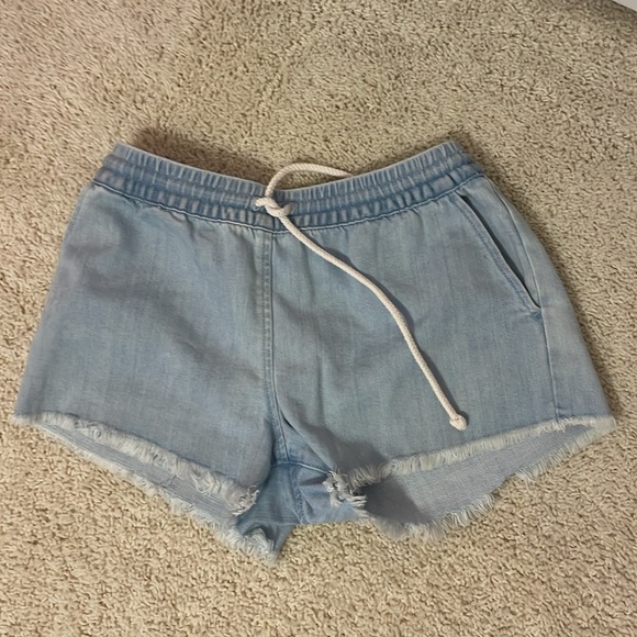 Bundle of 5 Aerie Denim Drawstring Shorts Size XS - Picture 6 of 8